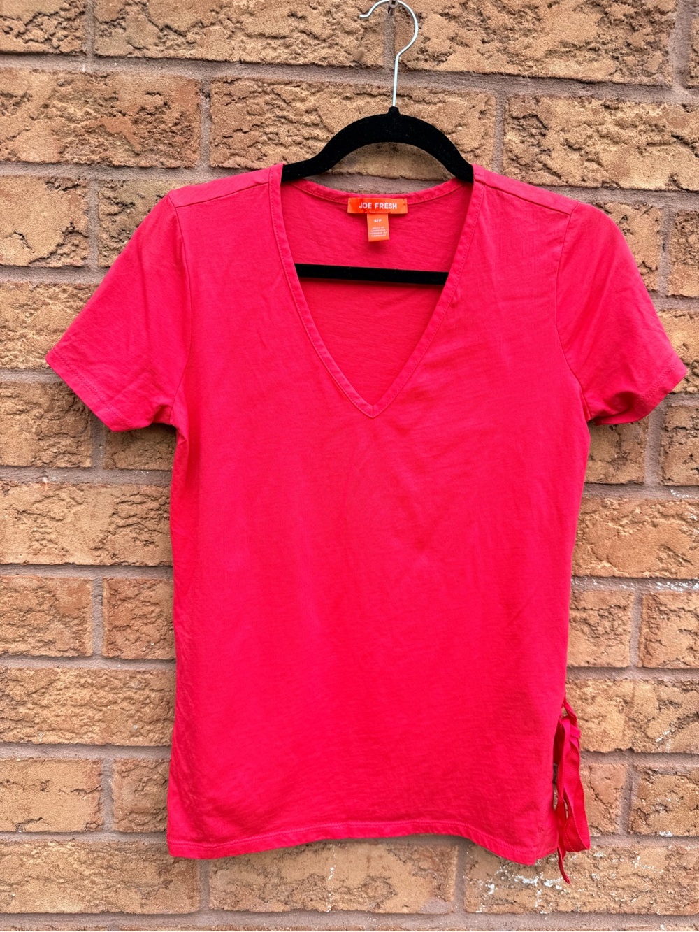 💫4/$25 • Joe Fresh‎ Vneck Side Tie Detail Cotton Top